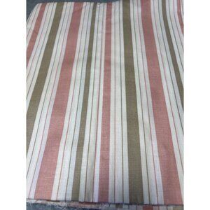 Vintage Concord Fabrics Pink & Taupe Striped Cotton Fabric 1/2 yard x 45"